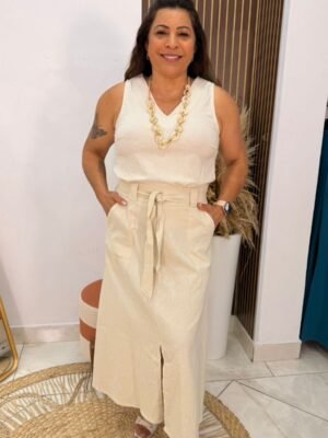 Conjunto feminino em linho